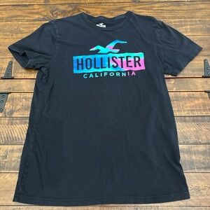Hollister Black Tee with Vibrant Logo